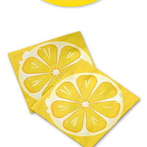Summer Fresh Lemon Fruit Theme <b>Party</b> Paper Tableware Plates Cups <b>Napkins</b> Tablecloth - Product Image 4