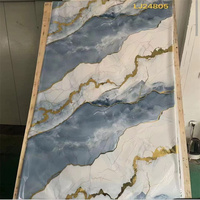 Panneau de charbon de bois de bambou en PVC pour la maison Feuille murale intérieure en marbre Livraison rapide plaque de cristal de carbone marbre pour mur