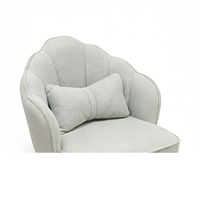 Chaise de bureau pivotante ST-8907 moderne, blanche, réglable en hauteur, avec roulettes, pour usage commercial et domestique