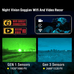 HD ヘルメット NVG 第<span class=keywords><strong>3</strong></span>世代 デジタル ナイトビジョン 単眼鏡 赤外線 暗視ゴーグル 双眼鏡型 暗視装置 WiFi ビデオ録画機能付き - Product Image 5
