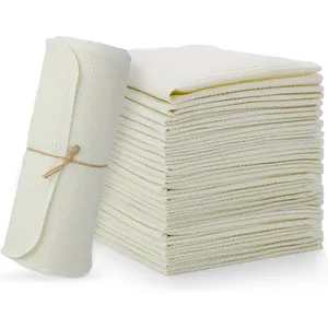 Toallas de papel reutilizables, toallas de papel lavables sin papel, paños de cocina, platos, servilletas de algodón orgánico para limpiar el baño