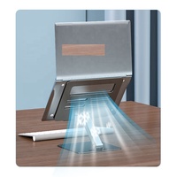 Support pour ordinateur portable Portable et réglable en aluminium pour ordinateur portable pour HP Apple Macbook Pro Asus Lenovo logo Laser gratuit