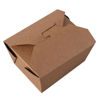 Boîte à emporter en papier kraft brun, produit personnalisé, pour emballage, à emporter, nouvelle collection en chine