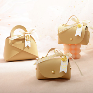 Wholesale Instagram DIY Small Green Handbag Shape Birthday <strong>Party</strong> Wedding Gift Leather Candy <strong>Sweet</strong> Box <strong>Bag</strong> with Bowknot - Product Image 4
