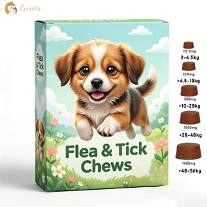 Friandises à mâcher anti-puces et tiques à action rapide - Élimine les puces en 12 heures, sans danger pour les chiens reproducteurs - Product Image 1