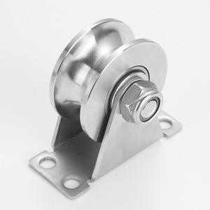 Poulie en acier inoxydable 304, en forme de U, en forme de V, roue de rail, équipement mécanique, porte coulissante, levage, câble en acier, chariot - Product Image 2