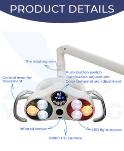 Lámpara Quirúrgica Dental Portátil Móvil sin Sombra, Lámpara LED Oral con Grabación de Video para Clínicas <span class=keywords><strong>Dentales</strong></span> u Hospitales - Product Image 2
