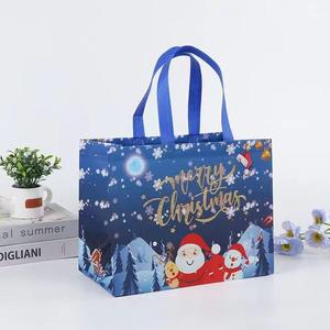 Xmas <b>Bags</b> Wholesale - Eco-Friendly Reusable <b>Gift</b>/Shopping <b>Bags</b>, Santa Prints, Low MOQ for Party/Present - Product Image 4