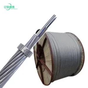 Precio del cable OPGW Cable de tierra de alimentación aérea G652D G655 G655C trenzado 12 24 36 48 Core Cable de fibra óptica OPGW