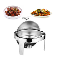 Fourniture d'hôtel Chauffe-plat rond Réchaud pour buffet Réchaud pour buffet doré Réchauffeur de plats 9L pour traiteur