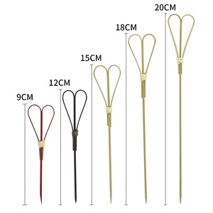 Brochettes en bambou, outils créatifs pour fruits, réutilisables avec poignée en boucle pour hawthorn confit et en-cas - Product Image 4