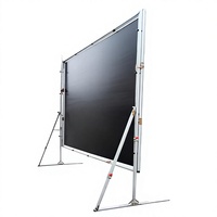 Écran de projection portable 100/72 pouces, matériau blanc souple, projection avant et arrière, fabriqué en plastique durable