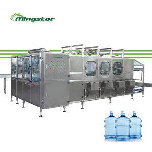 Automatisches reines destilliertes Wasser 5 Gallonen Polycarbonat Flasche Eimer Fass Wasser füll maschine Waschen Füllen Versch ließ system