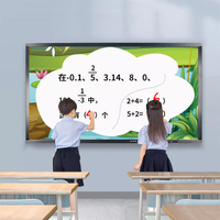 Tableau blanc interactif de classe UHD 3840x2160 4k personnalisé tableau numérique intelligent pour l'enseignement