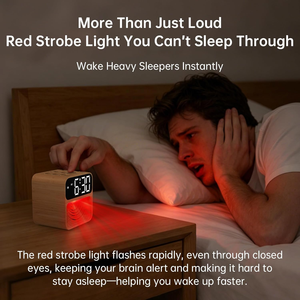 <span class=keywords><strong>Réveil</strong></span> extra fort pour les gros dormeurs : alarme de <span class=keywords><strong>réveil</strong></span> à 115 dB avec lumière clignotante pour aider à éviter de s'endormir trop longtemps - Product Image 3