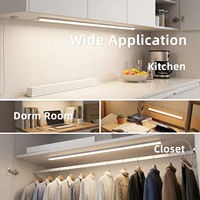 Barre lumineuse LED magnétique, lampe de lecture à intensité réglable USB pour la protection des yeux, à coller sur le mur, pour dortoir, cuisine, placard