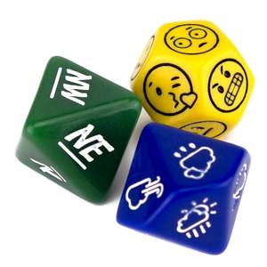 Juego de dados de acrílico personalizado D8 <span class=keywords><strong>D10</strong></span> Emotion Weather, dados de superficie personalizados, mesas RPG, dados de utilería para entretenimiento de fiestas - Product Image 1