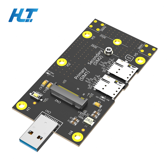 M.2 NGFF B-Key USB 3.0 Adapter High-Speed Dual Nano SIM Slots 4G/5G Module Converter Aluminum Alloy Desktop Laptops (In Stock)