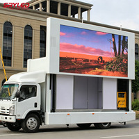 Camion publicitaire mobile à écran LED pour affichage numérique extérieur P6 P8, idéal pour les bus, les remorques à trois faces et les événements itinérants alimentaires