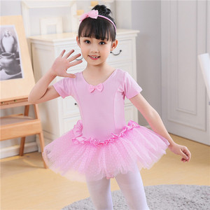 Abito da ballo a maniche lunghe economico in cotone per <span class=keywords><strong>ballerina</strong></span> con <span class=keywords><strong>tutù</strong></span>, costume da palcoscenico per ragazze - Product Image 2