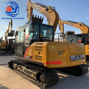 รถขุดมือสองยี่ห้อจีน 7.5 ตัน รุ่นมินิ Sany SY75 SY75C SY75CPro รถขุดไฮดรอลิกแบบตีนตะขาบสำหรับขาย - Product Image 1