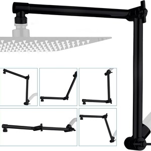 Ensemble de <span class=keywords><strong>bras</strong></span> de <span class=keywords><strong>douche</strong></span> à effet pluie moderne de Style américain transfrontalier tige d'extension Flexible réglable finition chromée mur d'utilisation d'hôtel - Product Image 4