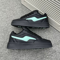 Chaussures de sport pour hommes en cuir PU tendance, respirantes, confortables, à lacets, à enfiler, pour la course à pied et le tennis