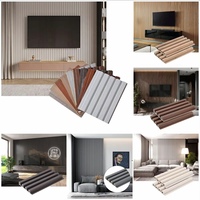 Panneaux multi-styles, séparateurs de pièce, abat-jour en PVC, panneaux muraux à persiennes, revêtement mural rainuré, panneaux composites en plastique WPC pour l'intérieur
