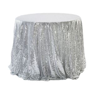 Hot Selling Sequin Tablecloth Pink Gold <b>Round</b> Wedding Decoration <b>Table</b> <b>Cloth</b> for Events Party - Product Image 1