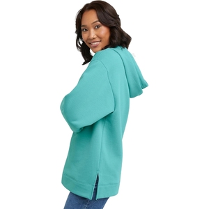 Robe pull à capuche oversize pour femme, manches longues, tricotée, couleur unie, respirante, pour l'hiver, longueur longue, personnalisable à l'avant - Product Image 5