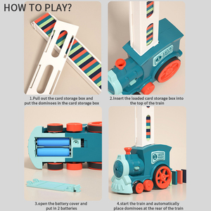 Zhorya Development <strong>Train</strong> Toys Colored <strong>Dominoes</strong> Musical Automatic <strong>Domino</strong> <strong>Train</strong> Toy Set for Kids - Product Image 4