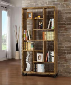 Étagère en bois et métal-6 étages avec 10 cubes de rangement-Ferme-Salon et bureau à domicile - Product Image 1