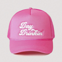 Casquette de baseball à 5 panneaux avec broderie de lettres pour hommes et femmes Casquette de camionneur décontractée personnalisée avec corde