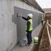 Revêtement imperméabilisant cristallin pénétrant à base de ciment pour murs, sous-sols, garages, toits de parcs et bâtiments industriels