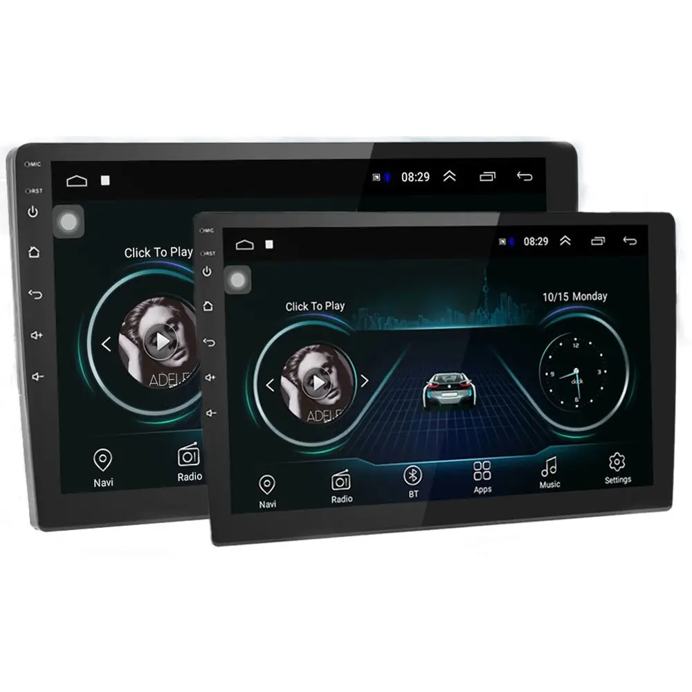Radio Estéreo con GPS para coche, reproductor con Android, 10,1 pulgadas, pantalla 2.5D, WIFI, inalámbrica, cuatro núcleos, 1 + 16 Gb de rom, Universal