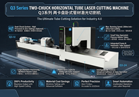 Équipement de découpe laser de tubes métalliques à double mandrin CNC OEM, machine de découpe laser à fibre