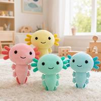 Peluches personnalisées Axolotl ultra-douces, peluches kawaii salamandre, jouets en peluche doux pour la promotion de la marque
