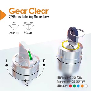 Lanboo 22sa1-y1 X1 Bảng điều khiển công nghiệp-lanboo 2/3-gear latching Push-button Knob <span class=keywords><strong>Switch</strong></span>,9-24V điện áp thấp Hệ thống tương thích - Product Image 6