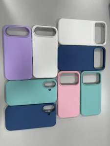 Funda de teléfono líquida de silicona con logotipo original para <span class=keywords><strong>iPhone</strong></span> 16E 16 Pro 15pro Max con artesanía electrochapada - Product Image 4