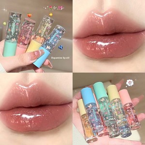 CAPPUVINI Coffret d'huiles à lèvres hydratantes effet lumière aquatique, saveur fruitée, soin adoucissant pour lèvres gercées, idéal pour étudiants, maquillage de beauté, modèle CA14 - Product Image 2