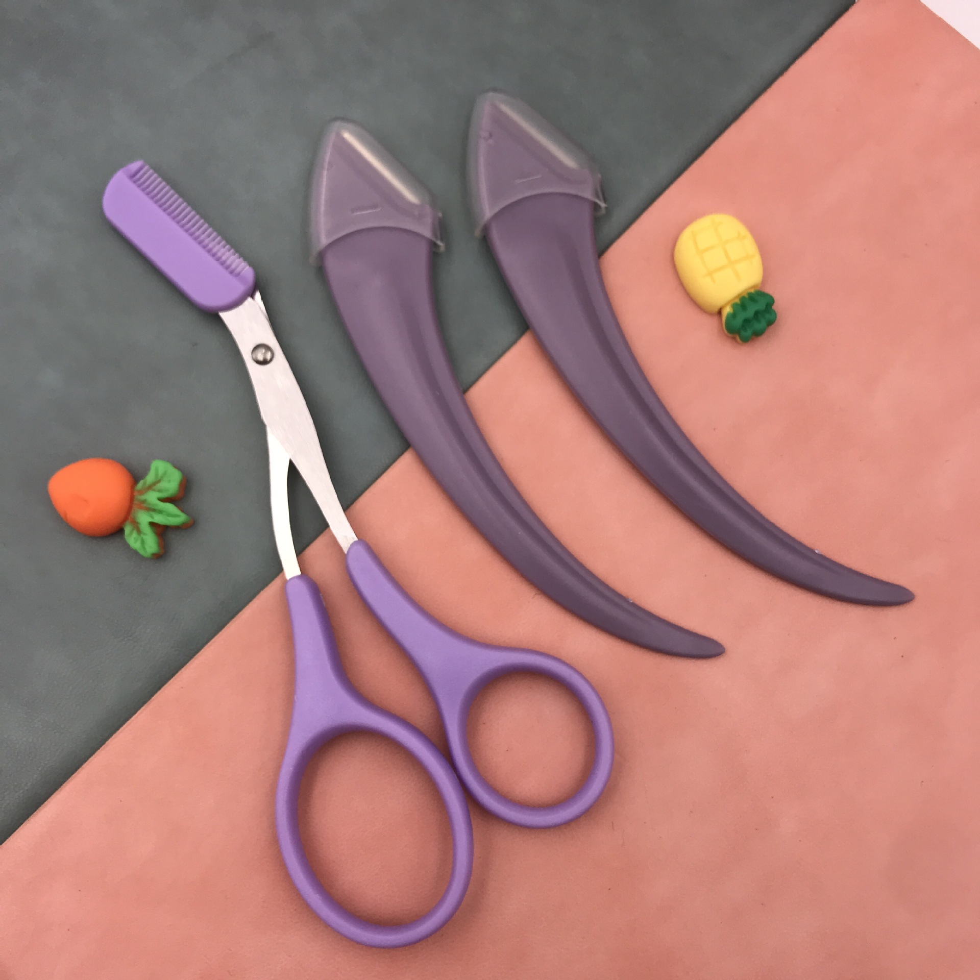 Purple -2 moon + Eyebrow scissors