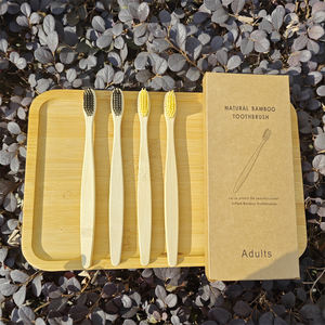 Miglior Eco Friendly riutilizzabile Hotel viaggio ergonomico morbido biodegradabile spazzolino organico con Logo - Product Image 5