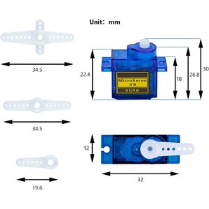 MicroServo 99 SG90 9G Micro Servomoteur pour Robot RC, Arduino, Pièces de Véhicules Jouets - Product Image 5