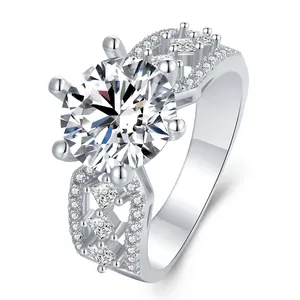 Special Offer The Princess's Love Ring pass diamond test D color 925 sterling silver moissanite rings