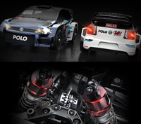 1:14 échelle 14304 Polo R WRC 4WD RC rallye voiture course camion véhicule châssis en métal moteur sans balais G3 Gyro Led lumières MJX Hyper Go