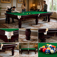 Table de billard russe professionnelle 9FT Pro Tournament INVUI personnalisable en bois massif avec surface en ardoise et coussinets en mousse haute densité - Yinghui Sports