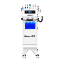 Appareil de beauté 11 en 1 pour le peeling au diamant, le jet d'eau oxygénée, le peeling aqua facial, la microdermabrasion hydro-cristalline