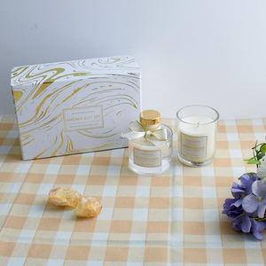 2023 di vendita calda da 100g di candela <span class=keywords><strong>e</strong></span> 100ml di profumo di olio essenziale di Reed Set di bottiglie di vetro Set di olio di profumo - Product Image 6