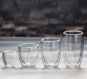 Cadeau promotionnel, tasse à eau et à café en verre borosilicate à double paroi épaisse avec couvercle en verre et bambou, 250 ml, 350 ml, pour le bureau, le lait, les boissons - Product Image 4