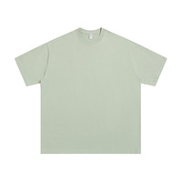 T-shirt HEALY japonais 300g pour homme, en coton épais, à manches courtes, col rond, coupe ample, blanc uni, couche de base, à demi-manches